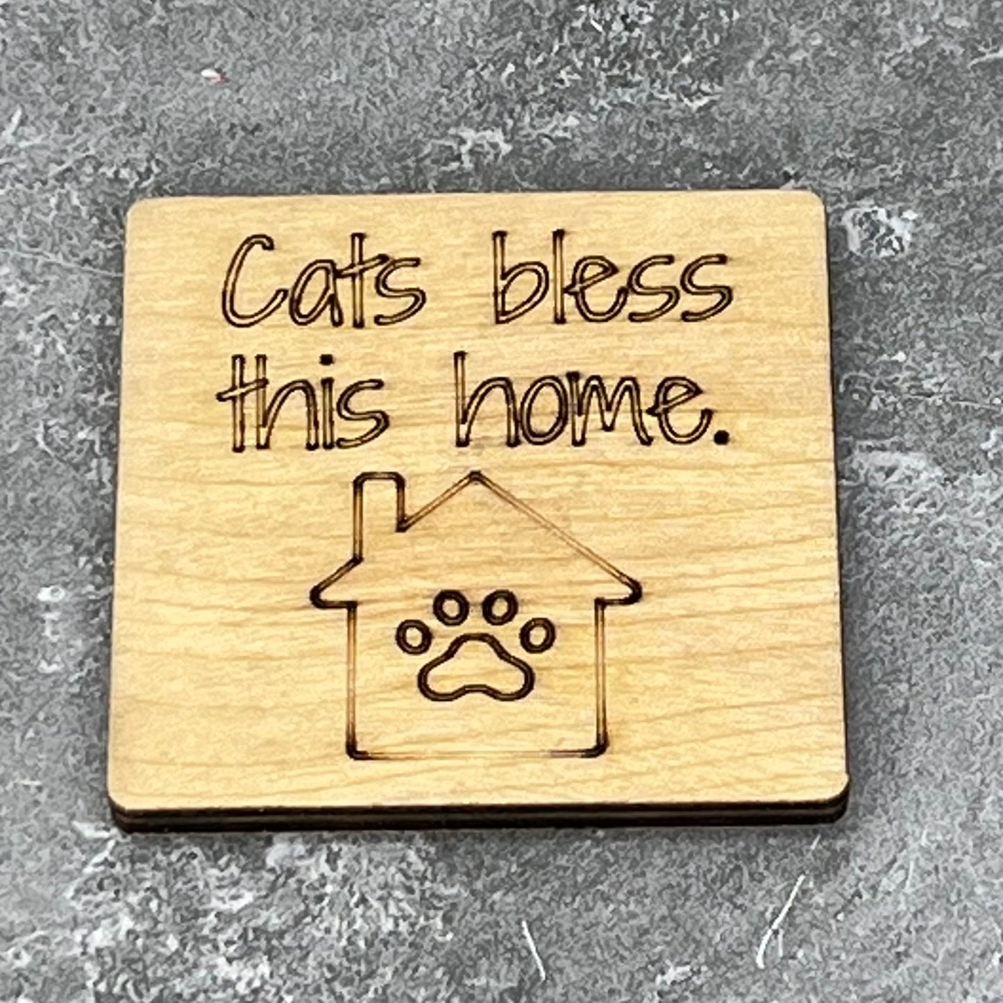 Fridge Magnet: Cat's Bless This Home {House Paw}