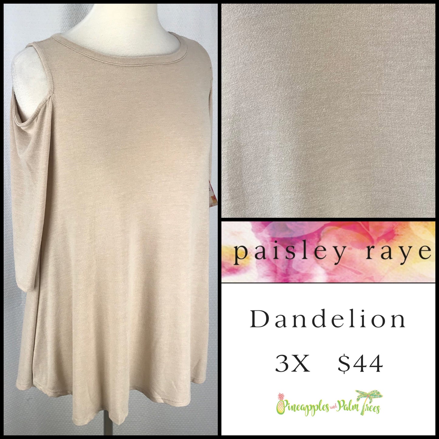 Top: Dandelion 3X - oatmeal