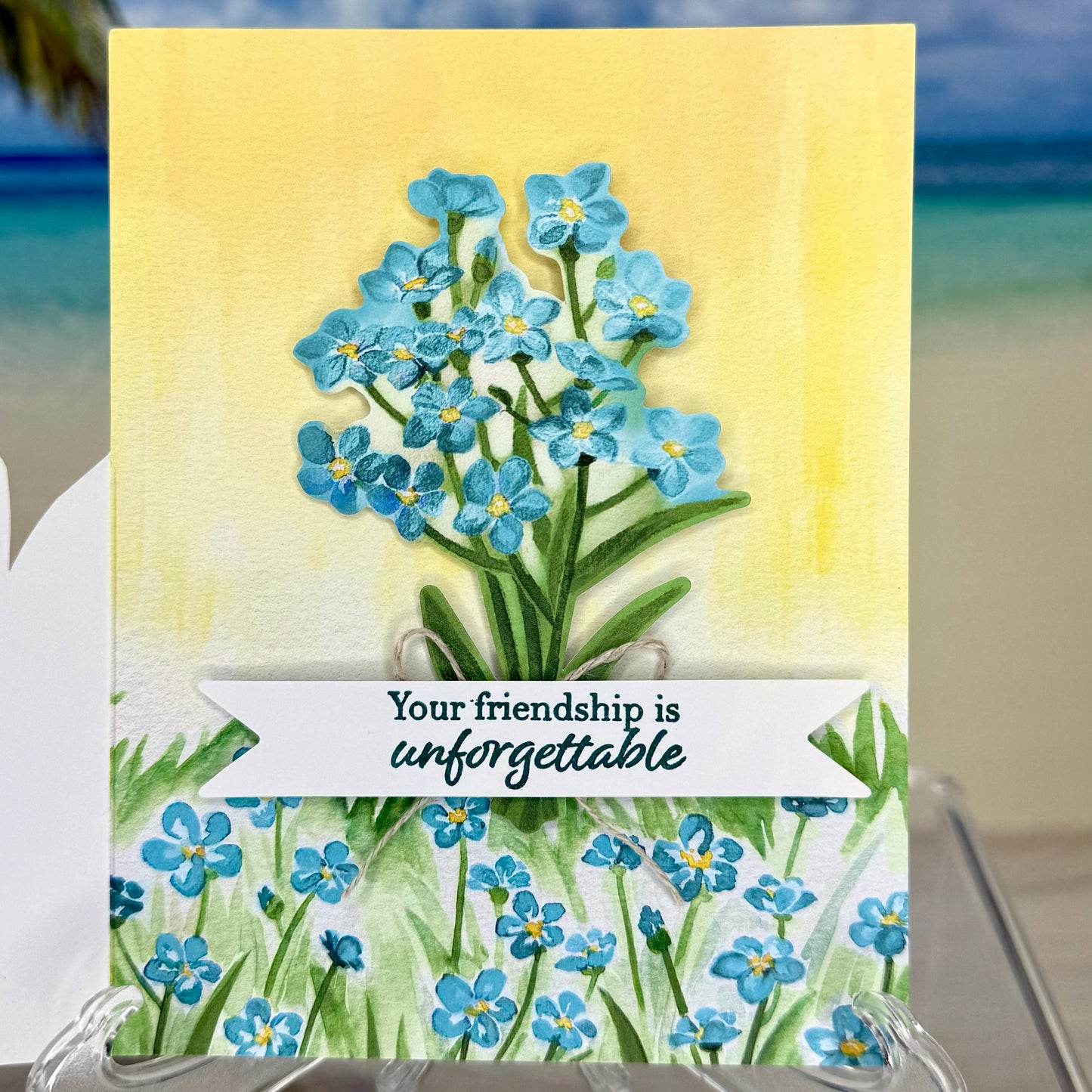 Greeting Card: Your Friendship is Unforgettable - forget-me-nots