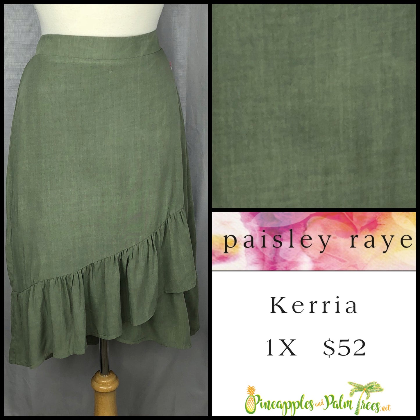 Skirt: Kerria 1X - green