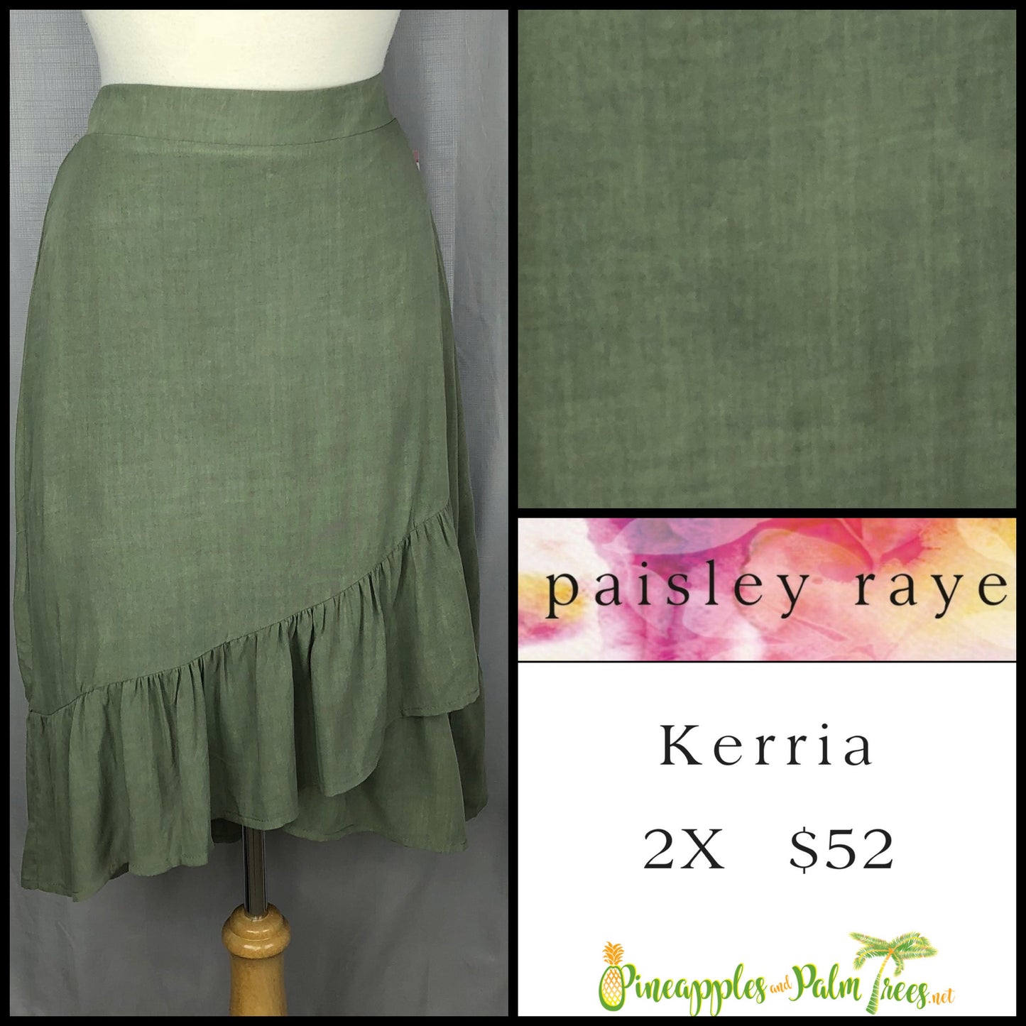 Skirt: Kerria 2X - green