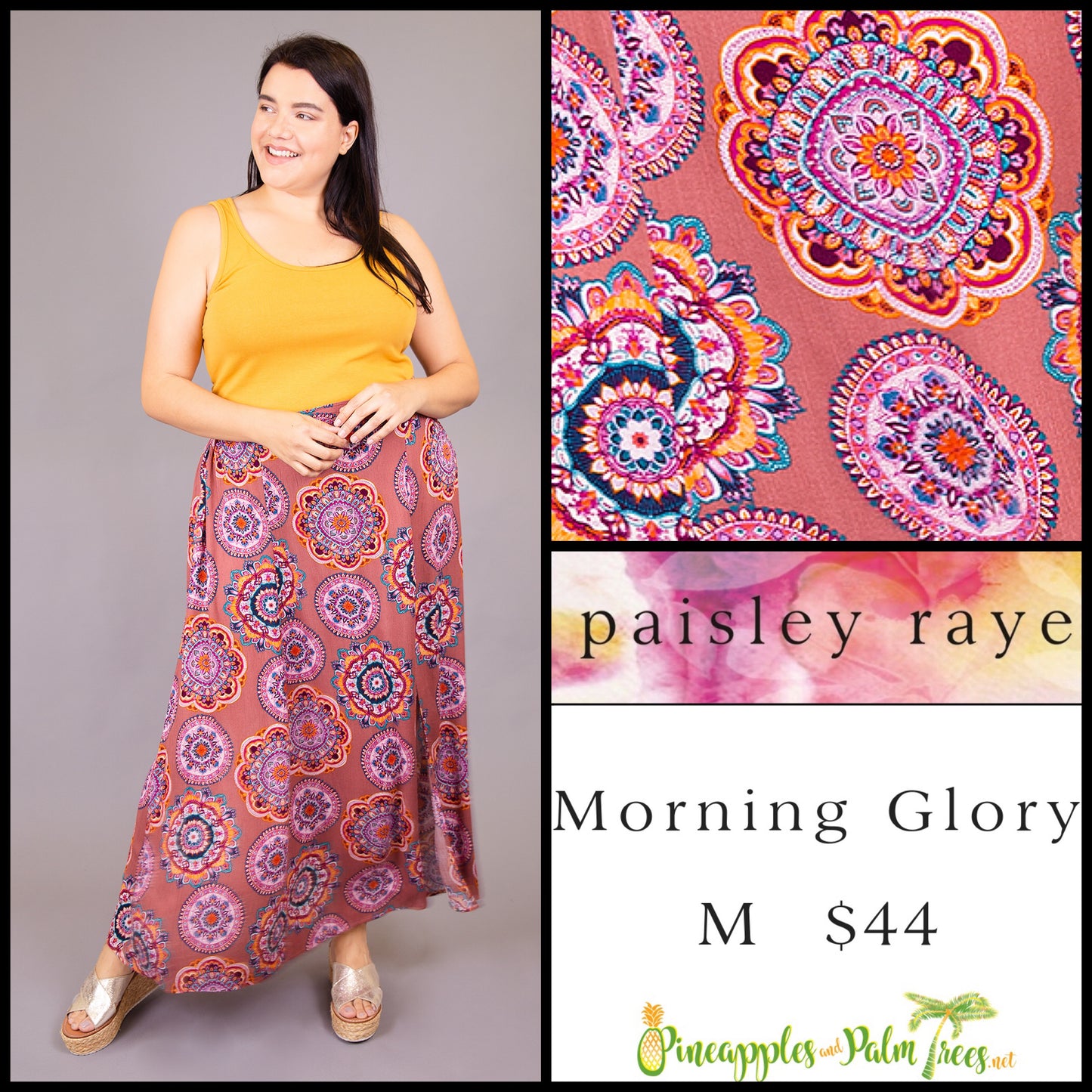 Skirt: Morning Glory M - blush medallions