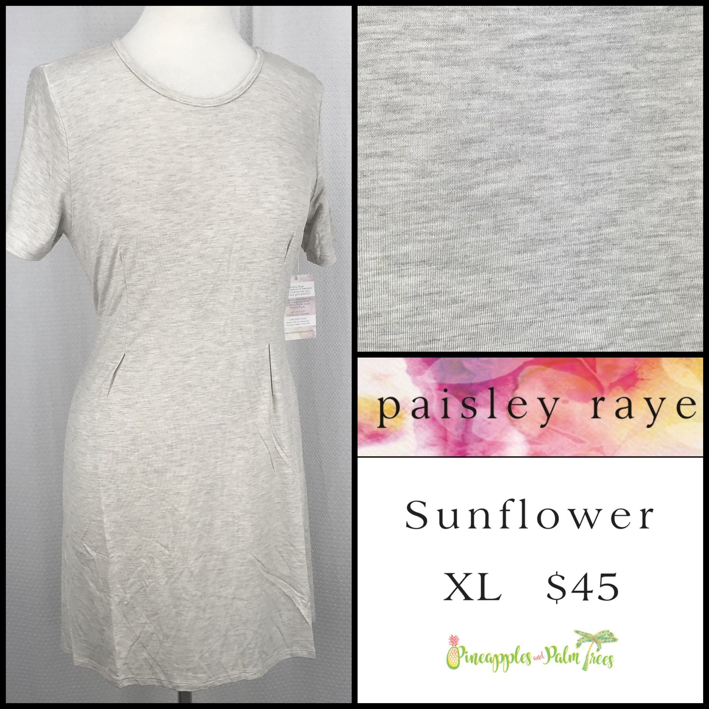Dress: Sunflower XL - gray