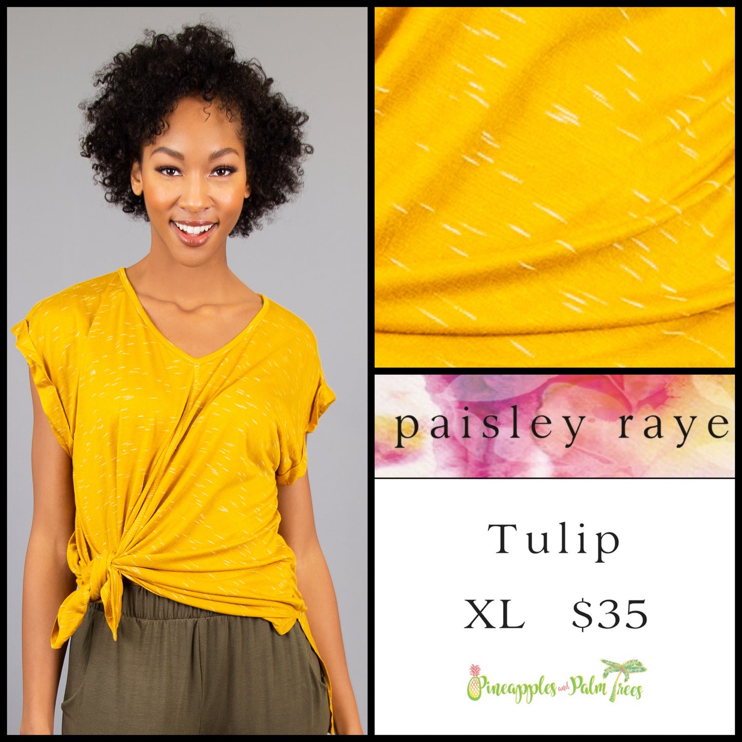 Top: Tulip XL - yellow