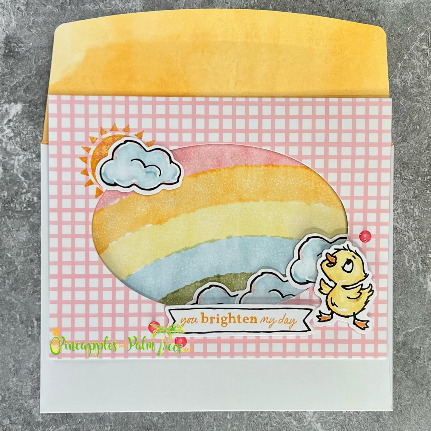Greeting Card: You Brighten My Day - duckling