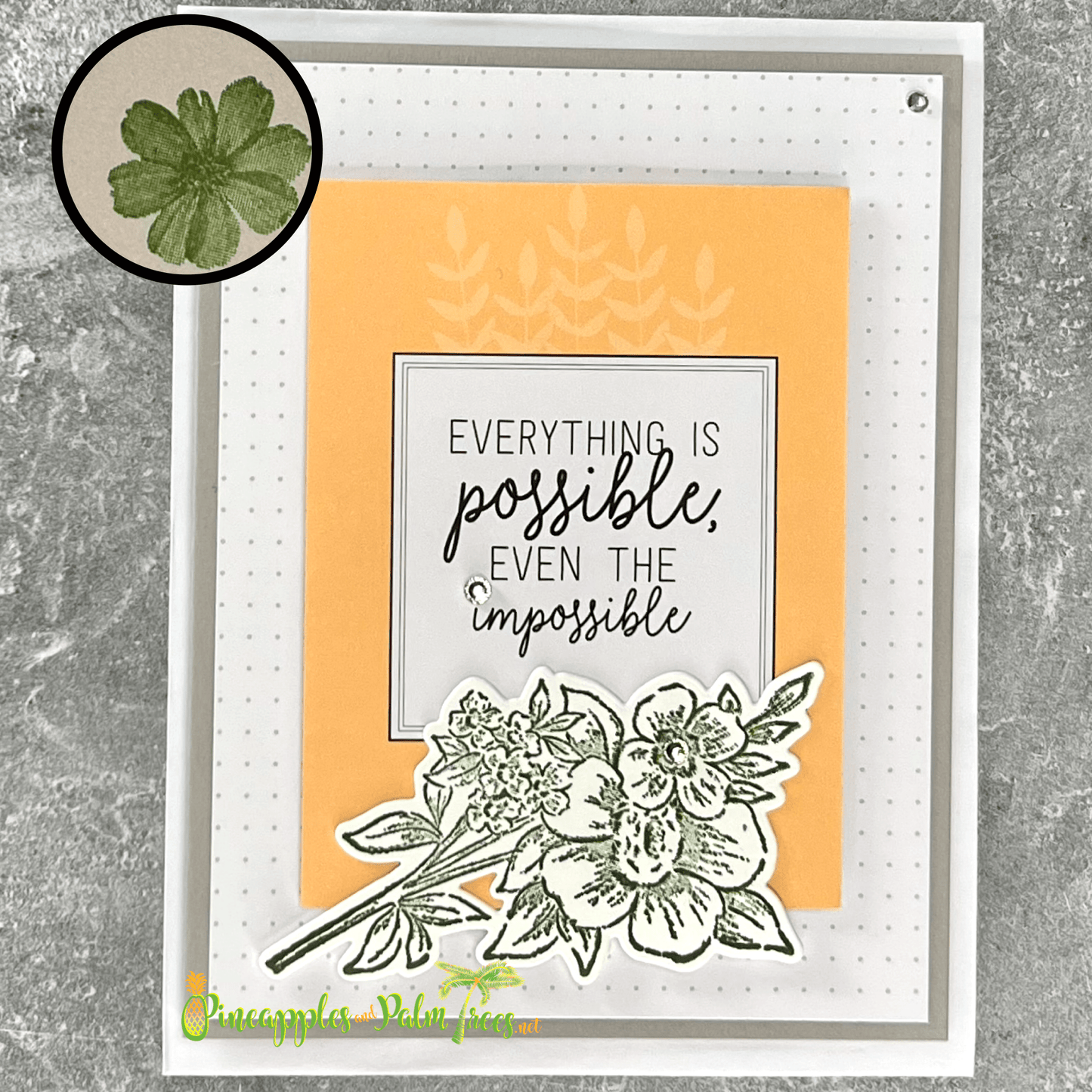 Greeting Card: Everything is Possible, Even the Impossible - floral