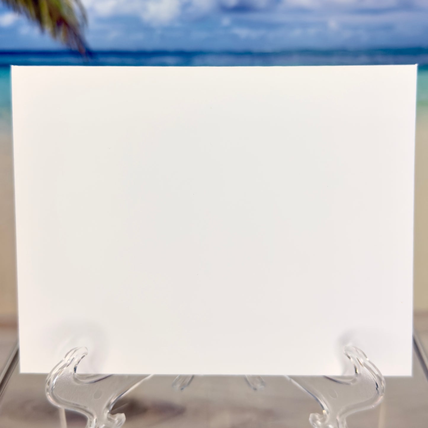 Back view of white envelope, included with the ‘You Can Do Anything’ red greeting card — perfect for gifting or mailing.