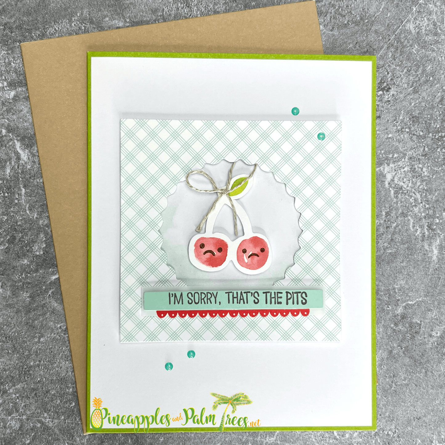 Greeting Card: I'm Sorry, That's the Pits - cherries