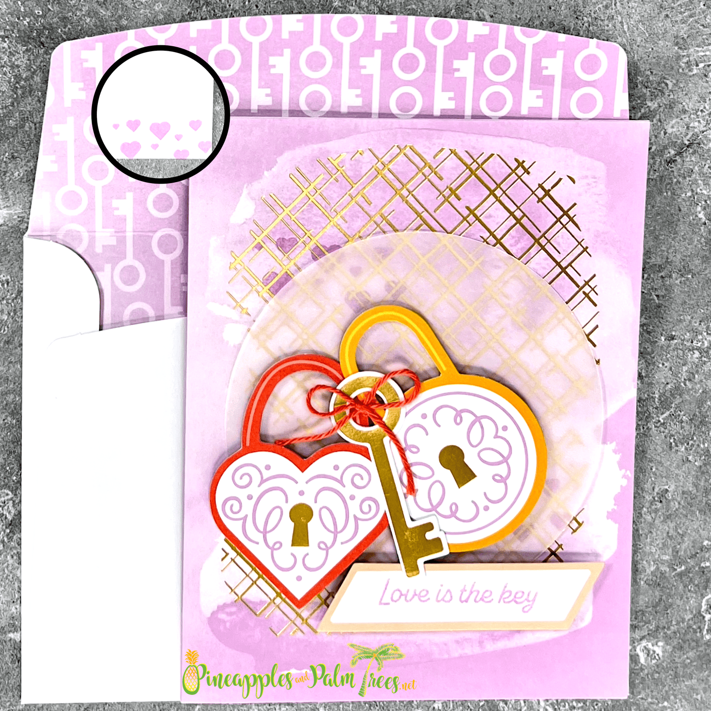 Greeting Card: Love is the Key - lock & key