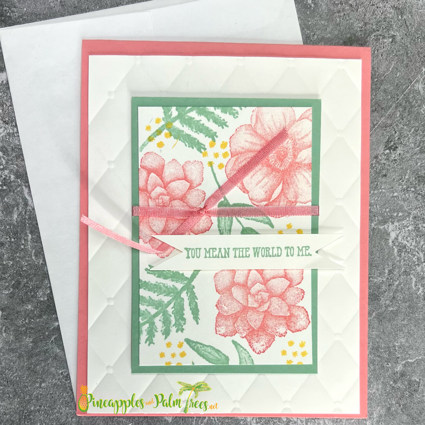 Greeting Card: You Mean the World to Me - succulents