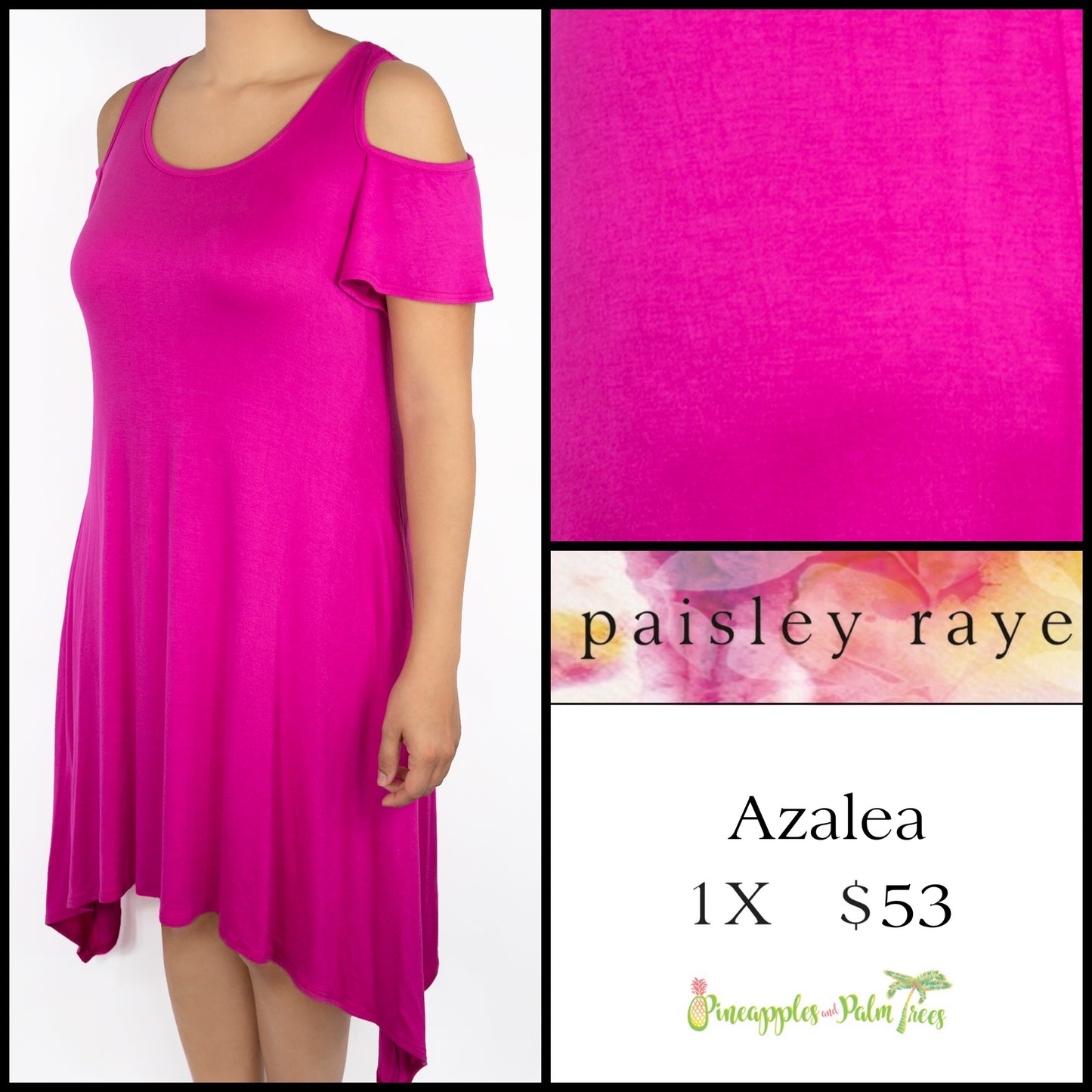 Dress: Azalea 1X - pink