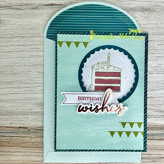 Greeting Card: Birthday Wishes - cake