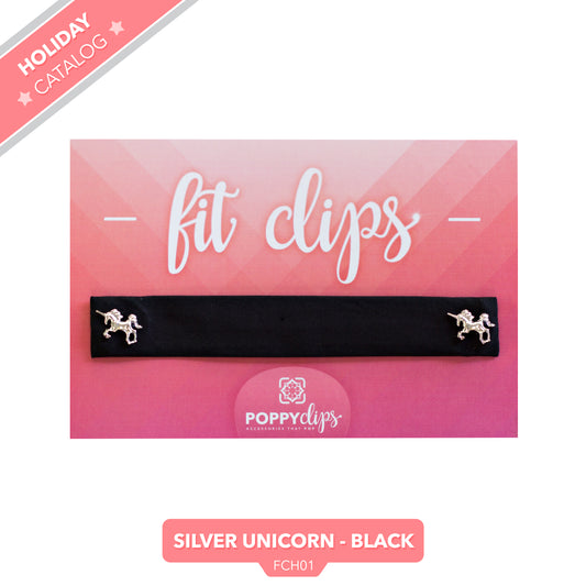 FitClips: Silver Unicorn - black