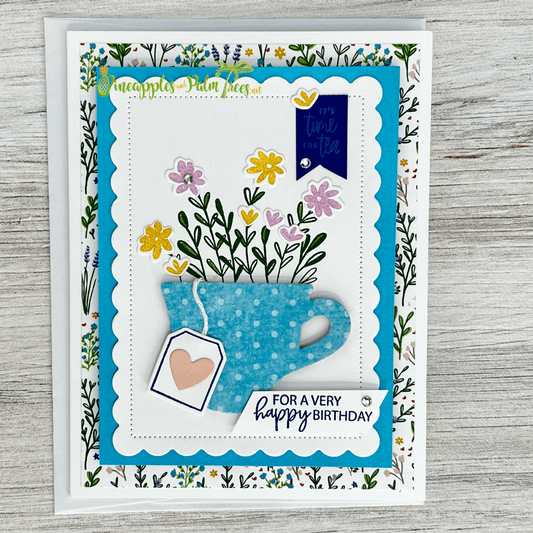 Greeting Card: For A Very Happy Birthday - Tea Time