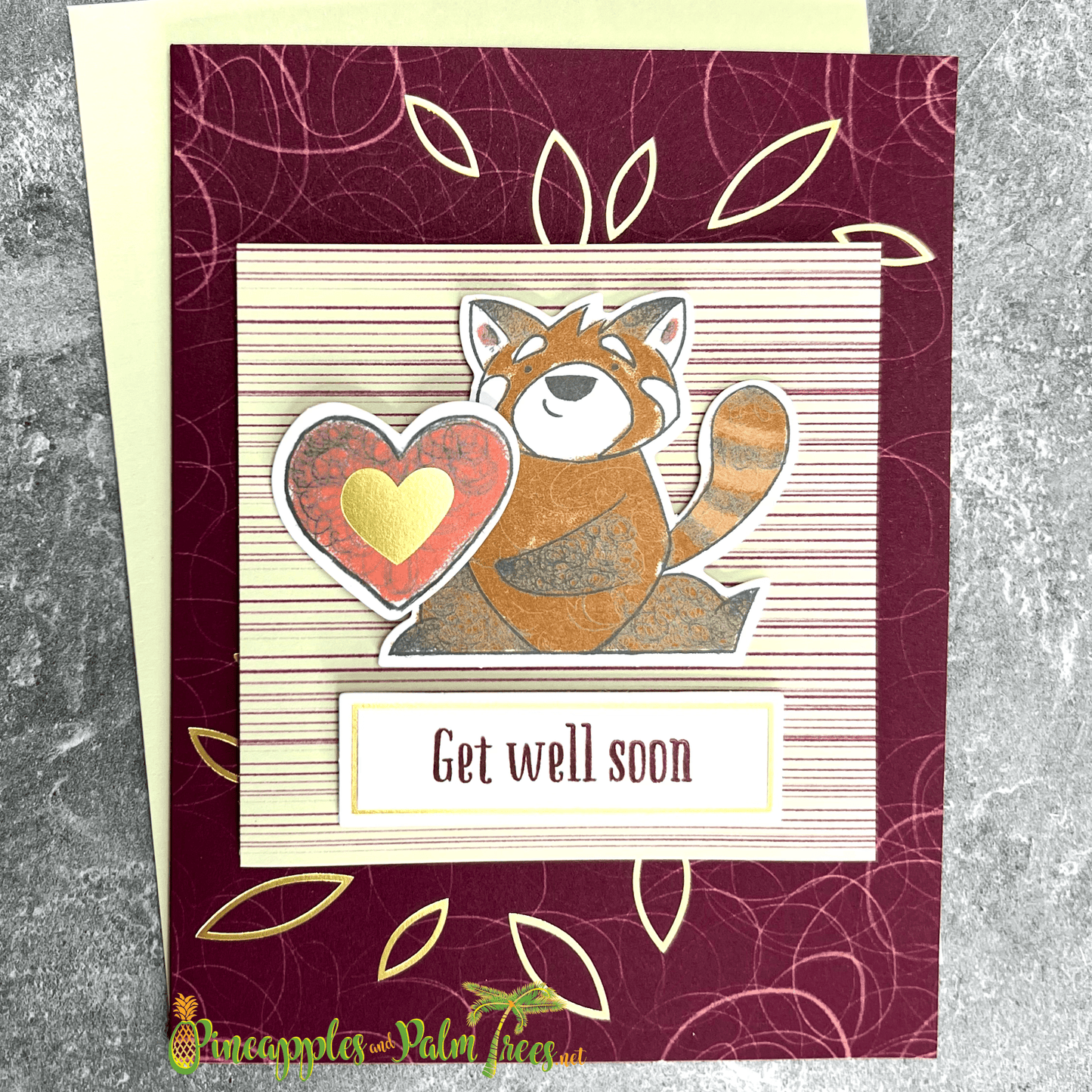 Greeting Card: Get Well Soon - raccoon