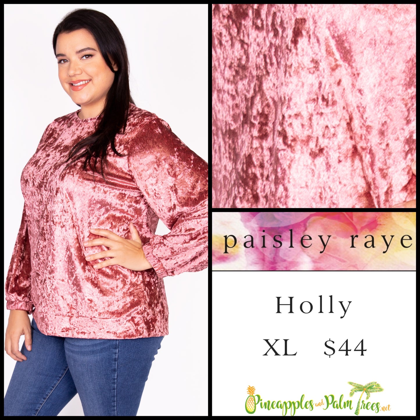 Top: Holly XL - pink