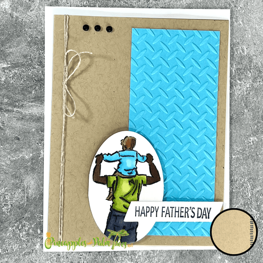 Greeting Card: Happy Father's Day - blue tread