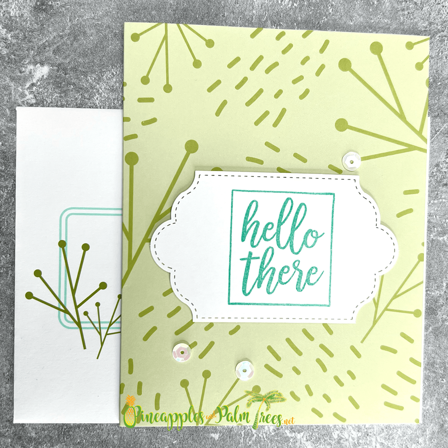 Greeting Card: Hello There - green