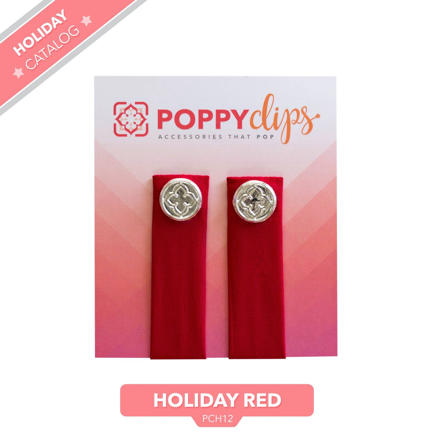 PoppyClips: Holiday - red
