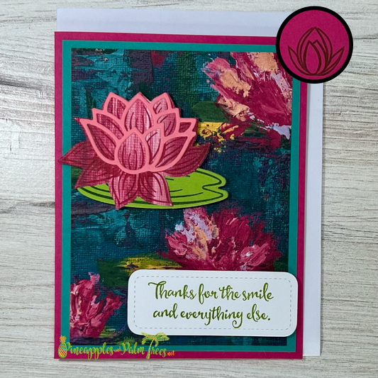 Greeting Card: Thanks for the Smile and Everything Else - lily pad