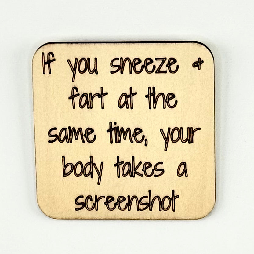 Fridge Magnet: If You Sneeze & Fart at the Same Time, Your Body Takes A Screenshot