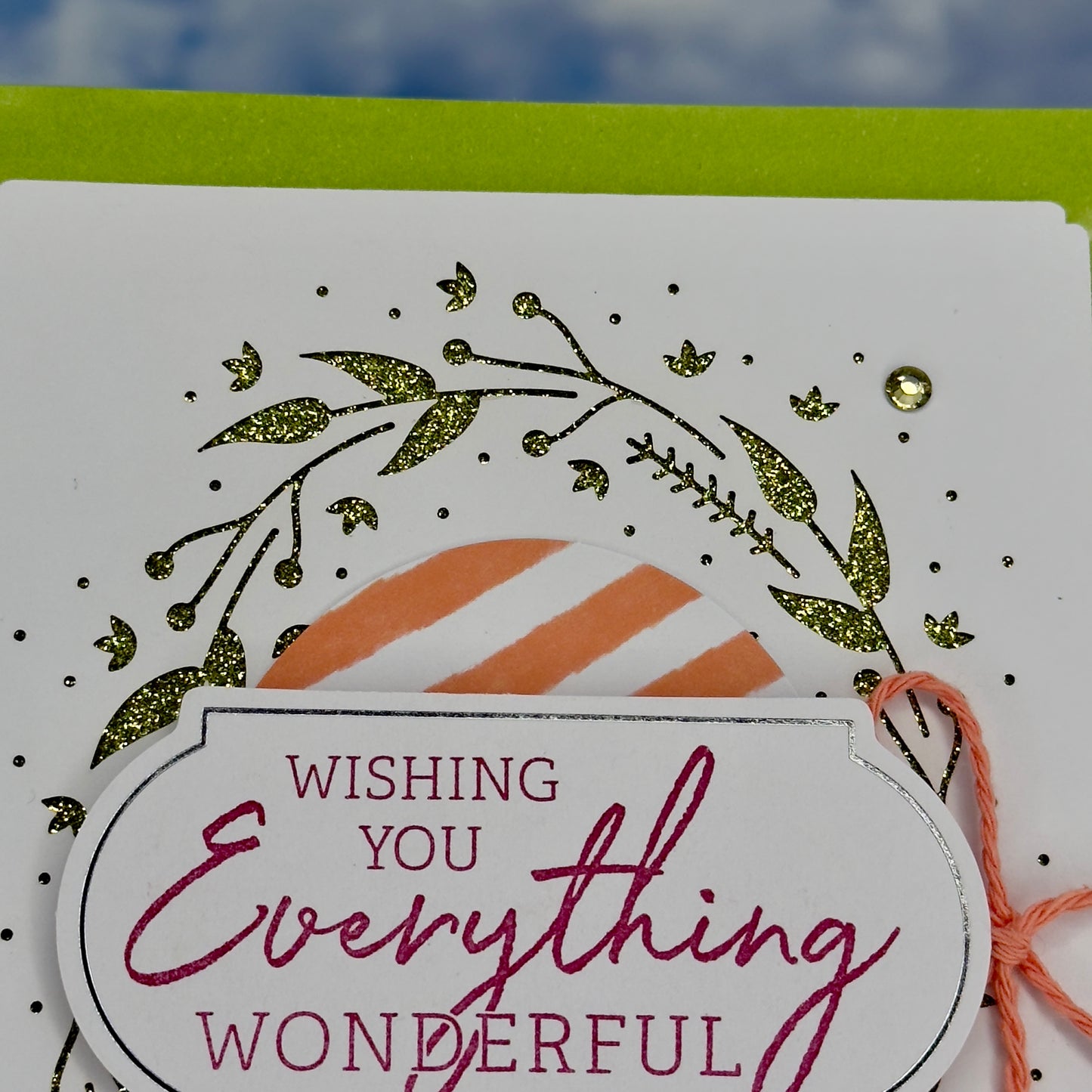 Greeting Card: Wishing You Everything Wonderful - wreath
