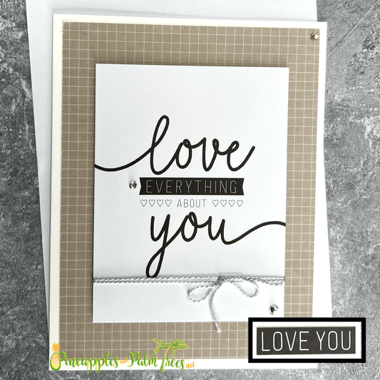 Greeting Card: Love Everything About You - grid