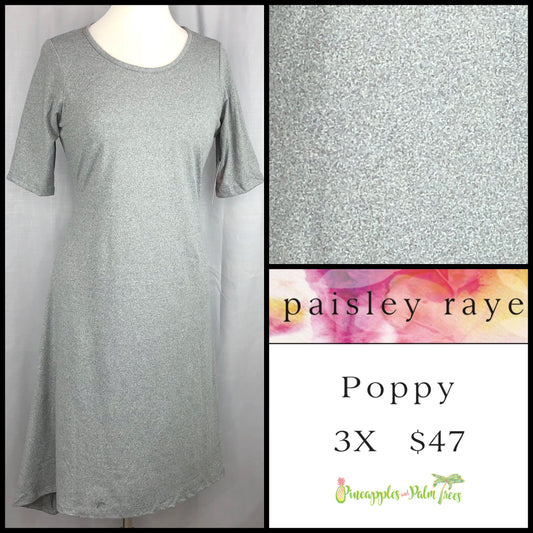 Dress: Poppy 3X - gray