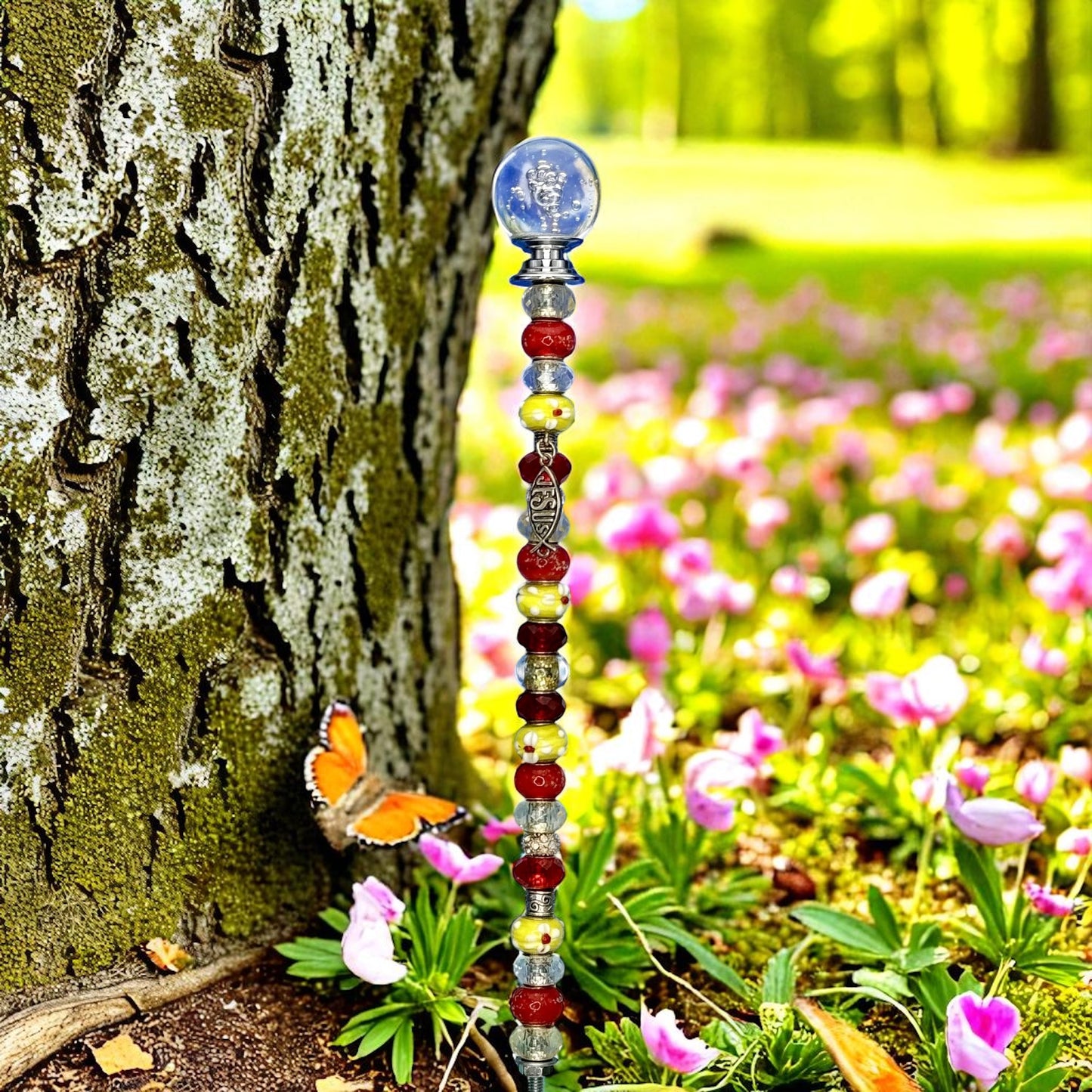 Garden Stake 1': Grace & Glory - red