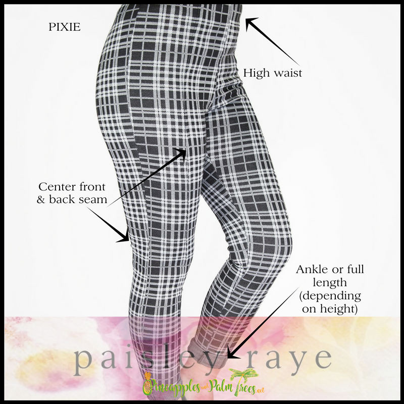 Pants: Pixie M - black plaid
