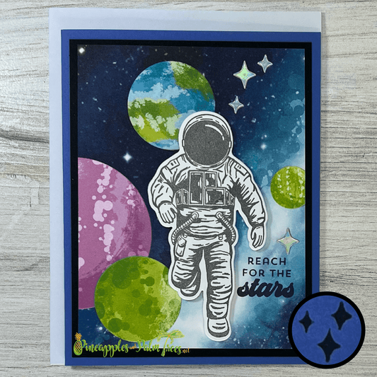 Greeting Card: Reach for the Stars - astronaut