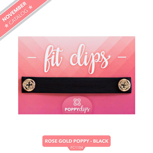 FitClips: Rose Gold Poppy - black