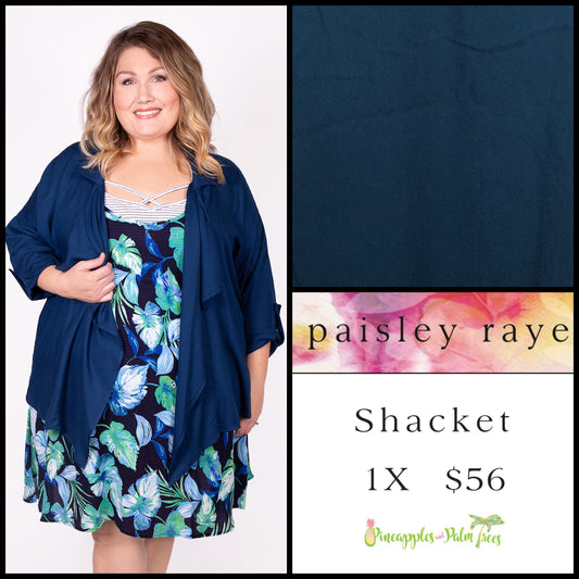 Outerwear: Shacket 1X - dark blue