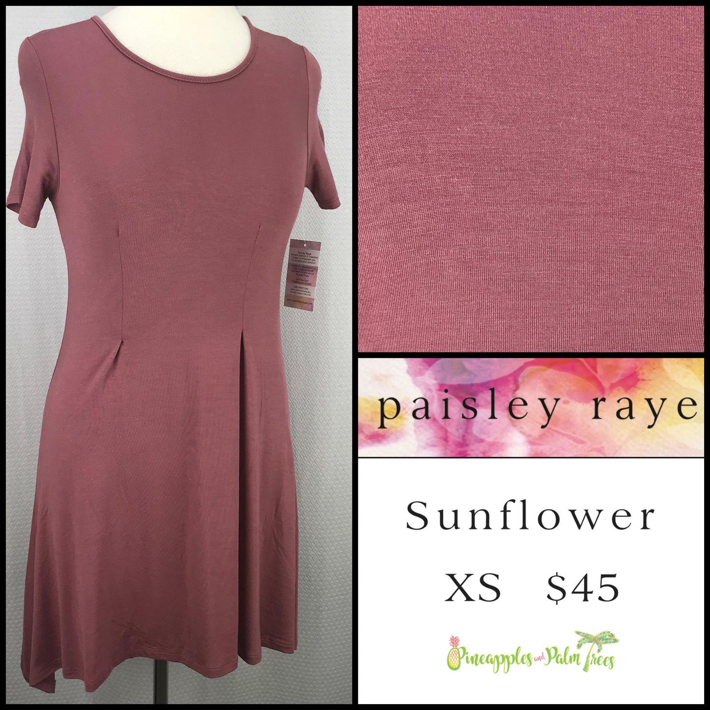 Dress: Sunflower XS - dusty rose