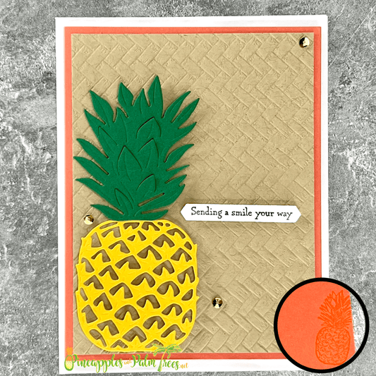 Greeting Card: Sending A Smile Your Way - pineapple