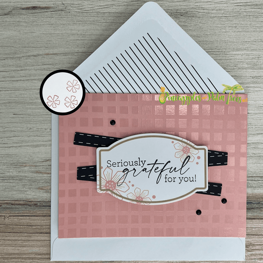 Greeting Card: Seriously Grateful For You! - pink