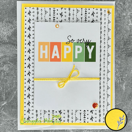 Greeting Card: So Very Happy - block letters