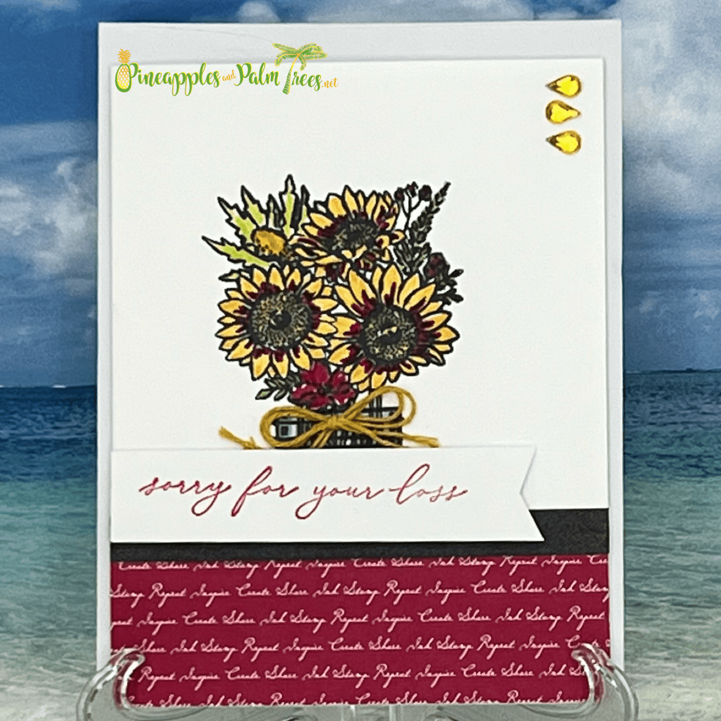 Greeting Card: Sorry For Your Loss - sunflowers