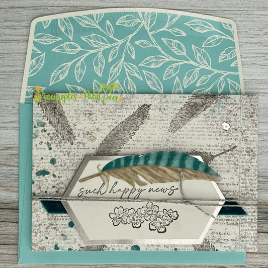 Greeting Card: Such Happy News - feathers