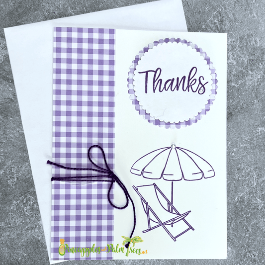 Greeting Card: Thanks - beach chair