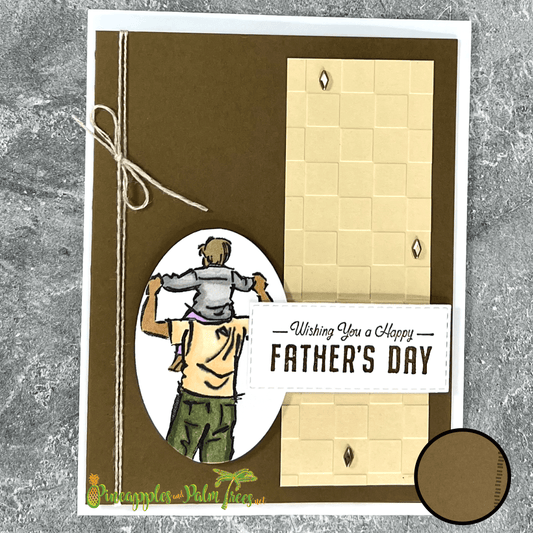 Greeting Card: Wishing You a Happy Father's Day - brown & green