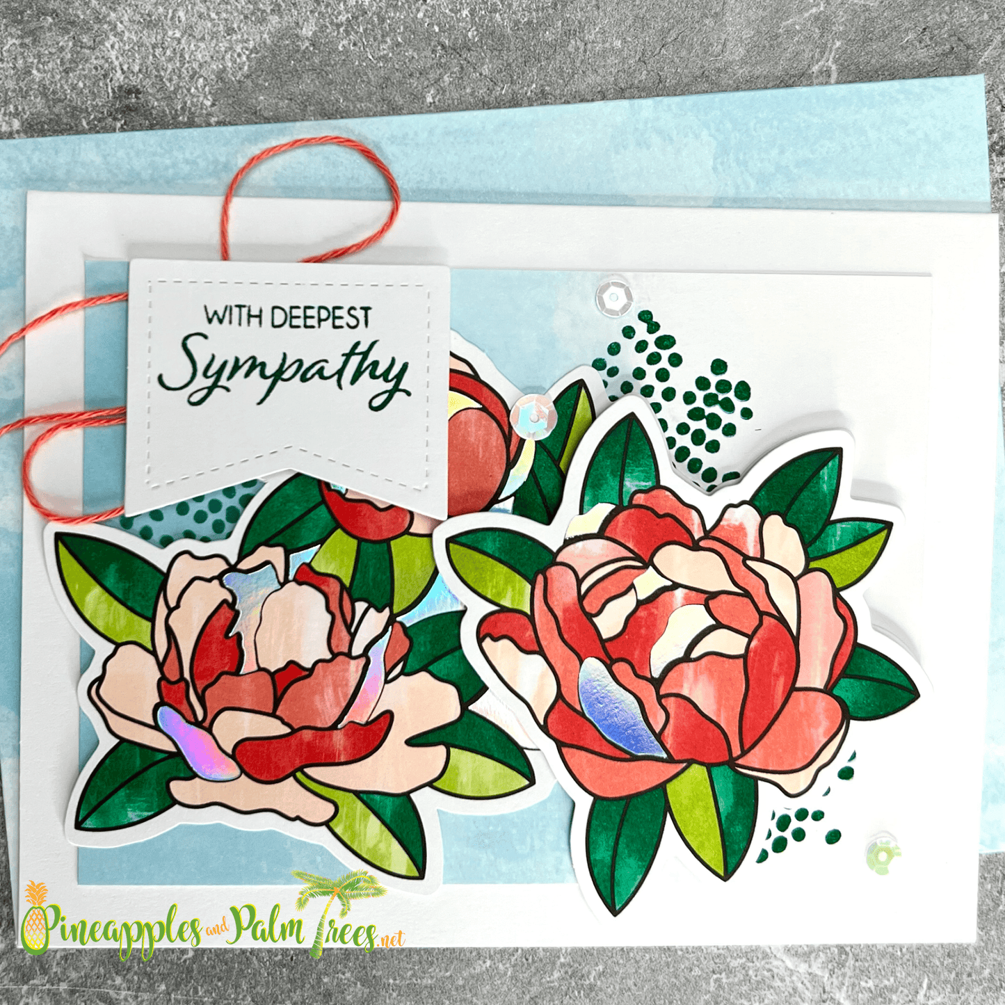 Greeting Card: With Deepest Sympathy - flowers