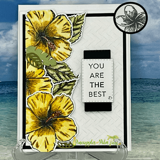 Greeting Card: You Are the Best - yellow hibiscus