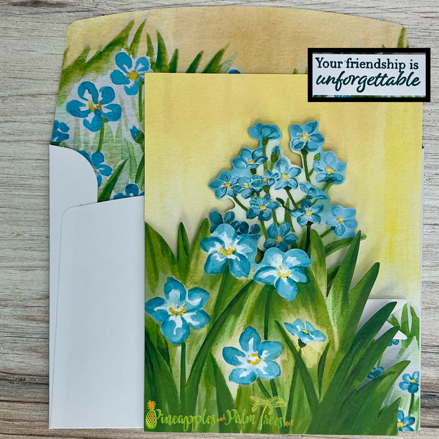Greeting Card: Your Friendship is Unforgettable - forget-me-nots