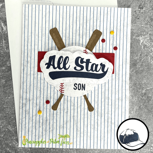 Greeting Card: All Star Son - baseball bats