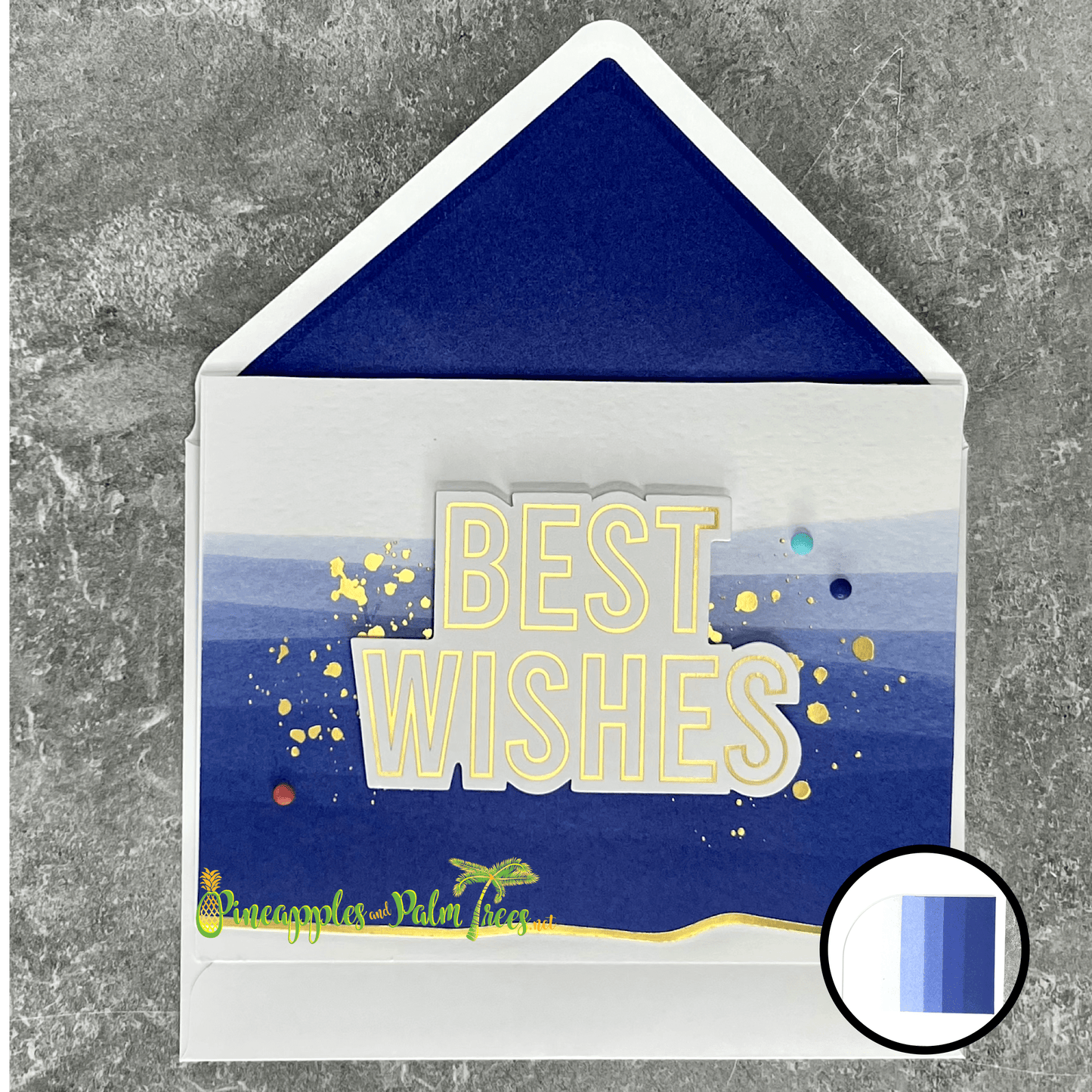 Greeting Card: Best Wishes - blue