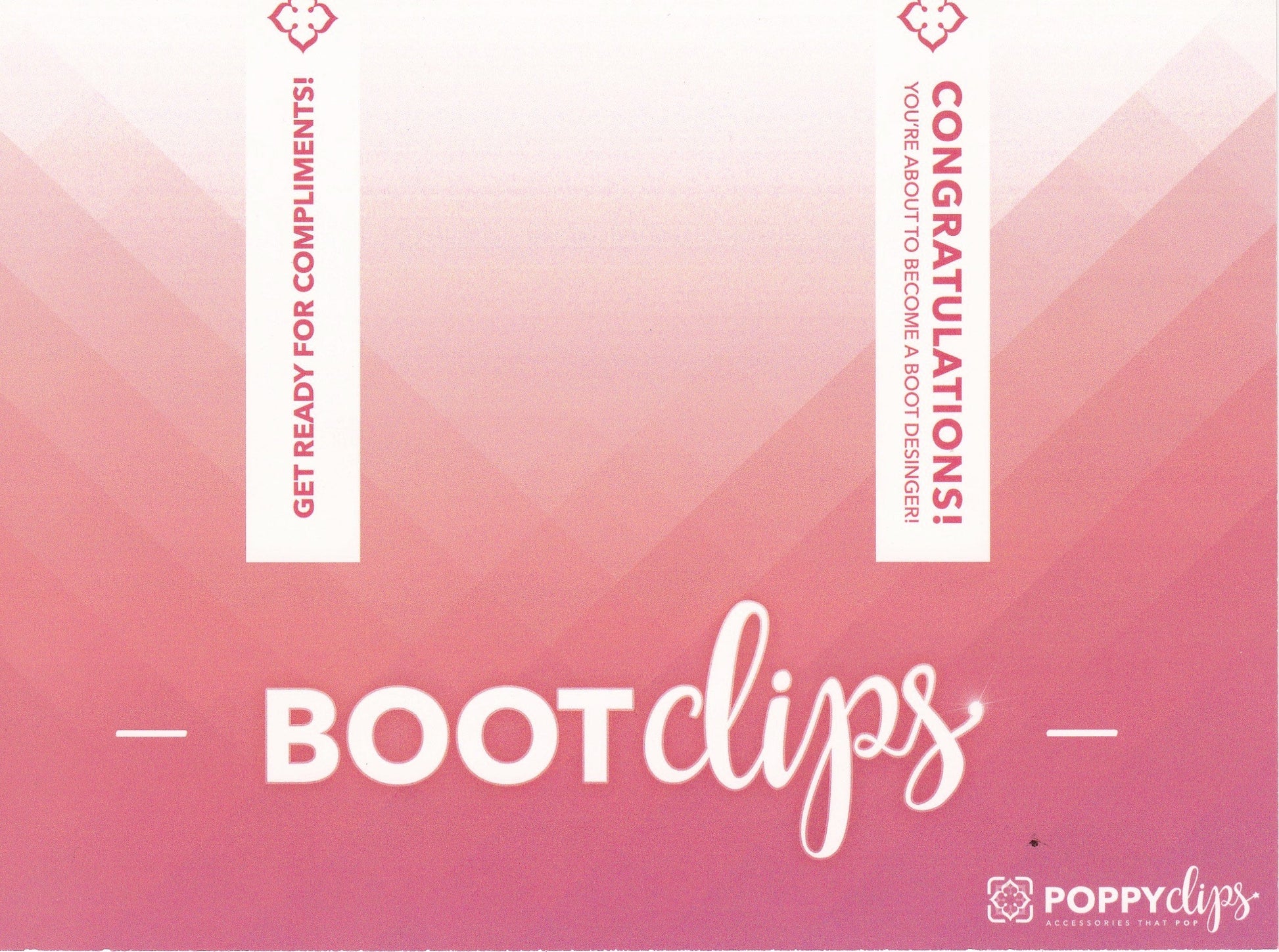 Promotional banner featuring the text ‘Get Ready to Get Compliments,’ showcasing Pineapples and Palm Trees’ Fairy Wings BootClips accessory.