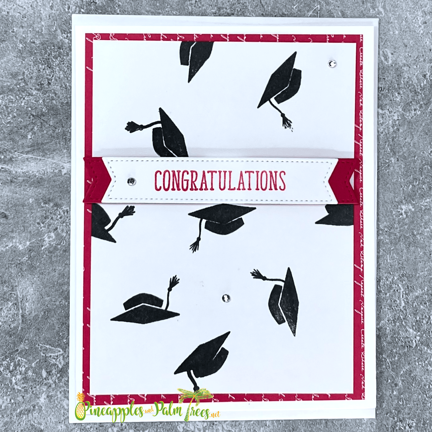 Greeting Card: Congratulations - Red Grad