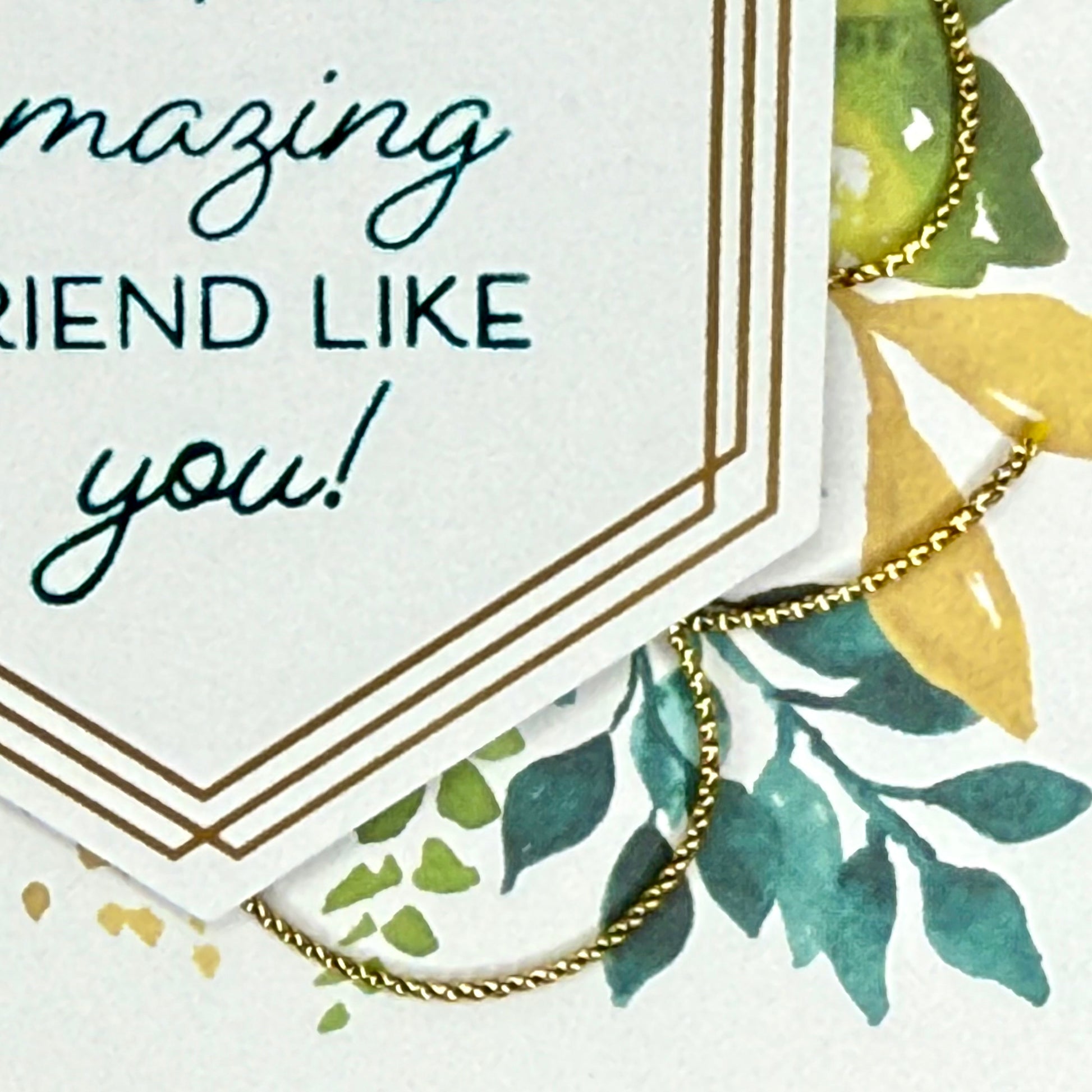 Greeting card details with  floral accents,— heartfelt and handcrafted.

