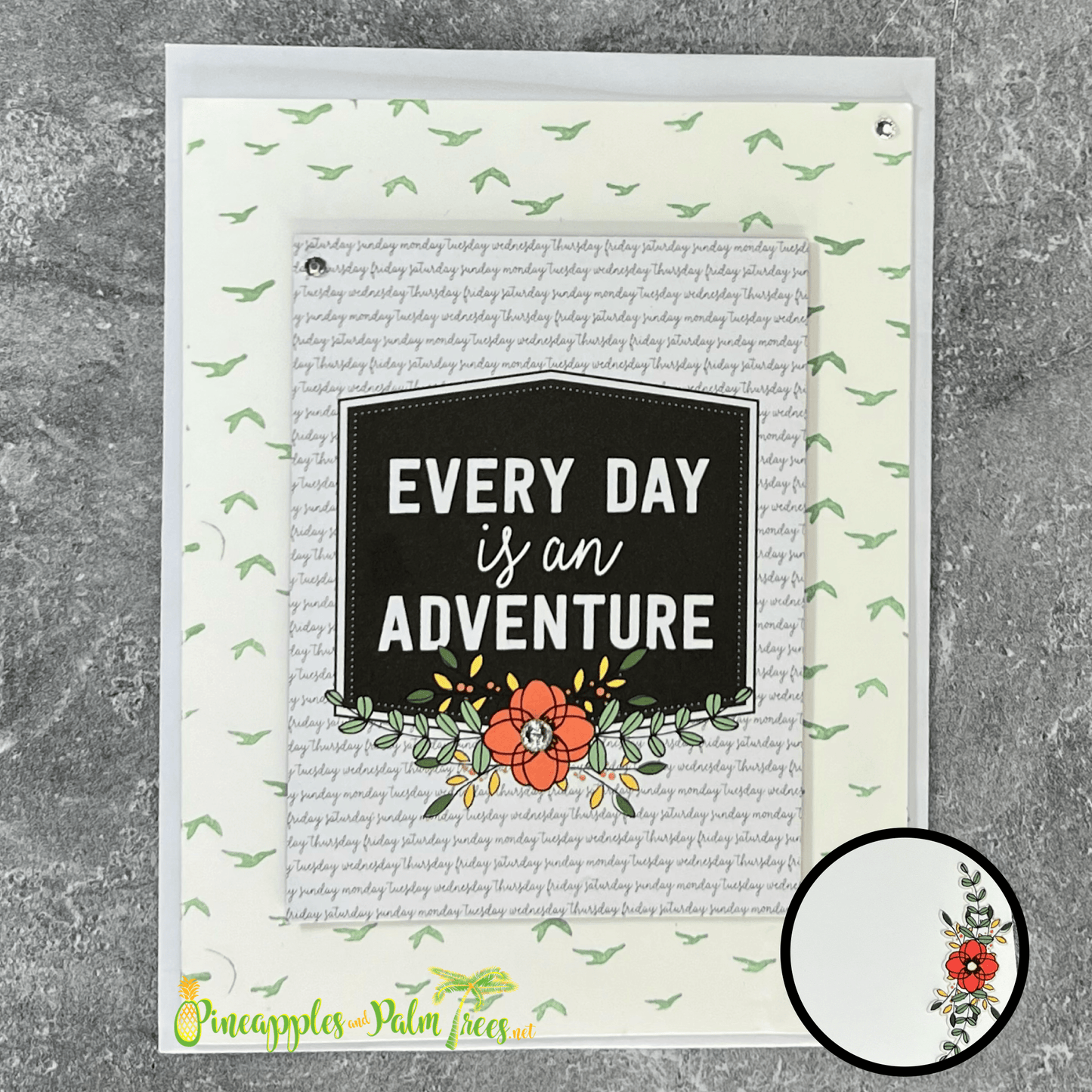 Greeting Card: Every Day is an Adventure - floral